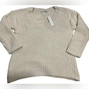 NWT Revolve One Grey Day Oversized Cozy Fuzzy Sweater in Cream XS